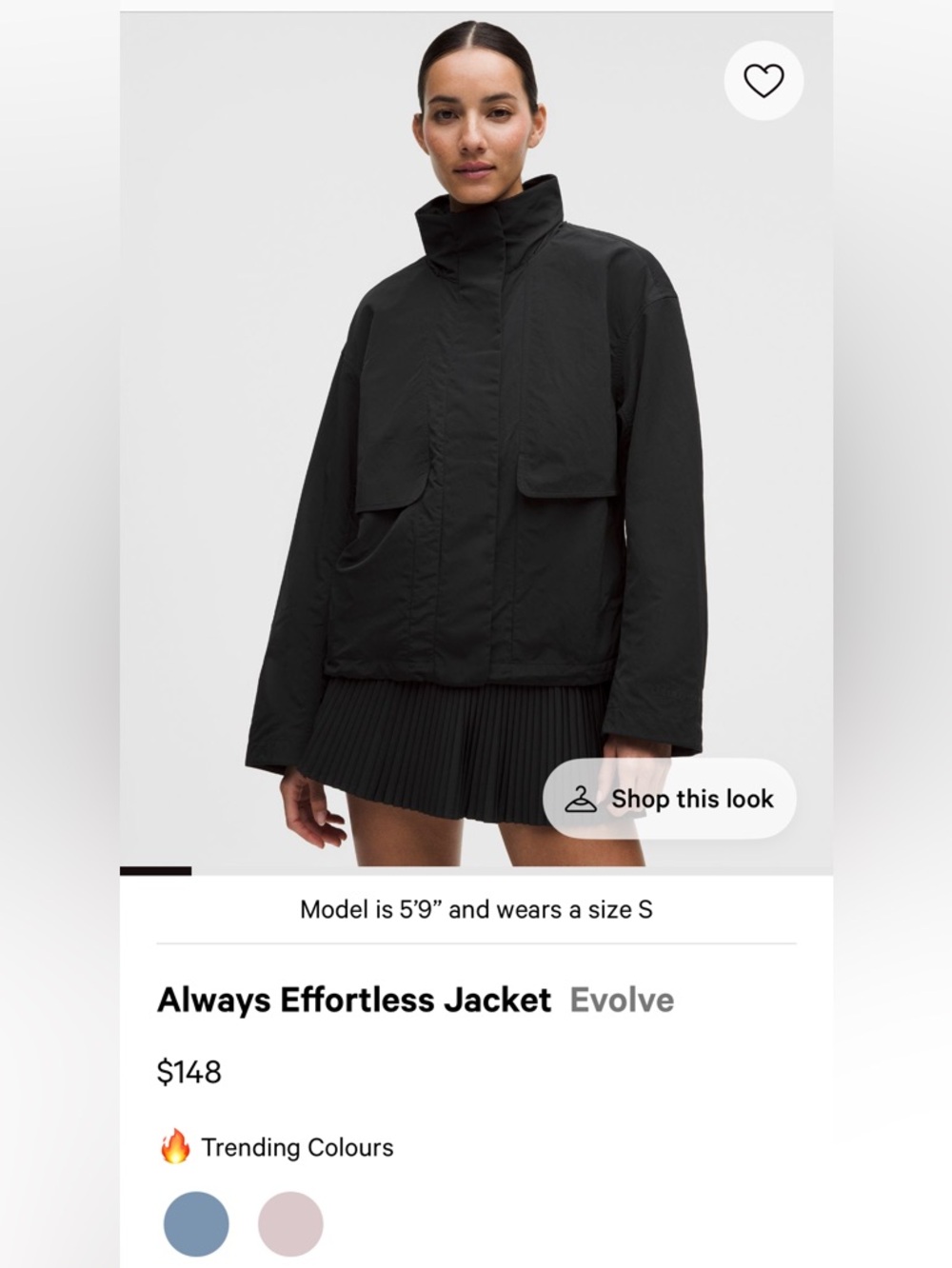 lululemon athletica size 10 always effortless jacket black